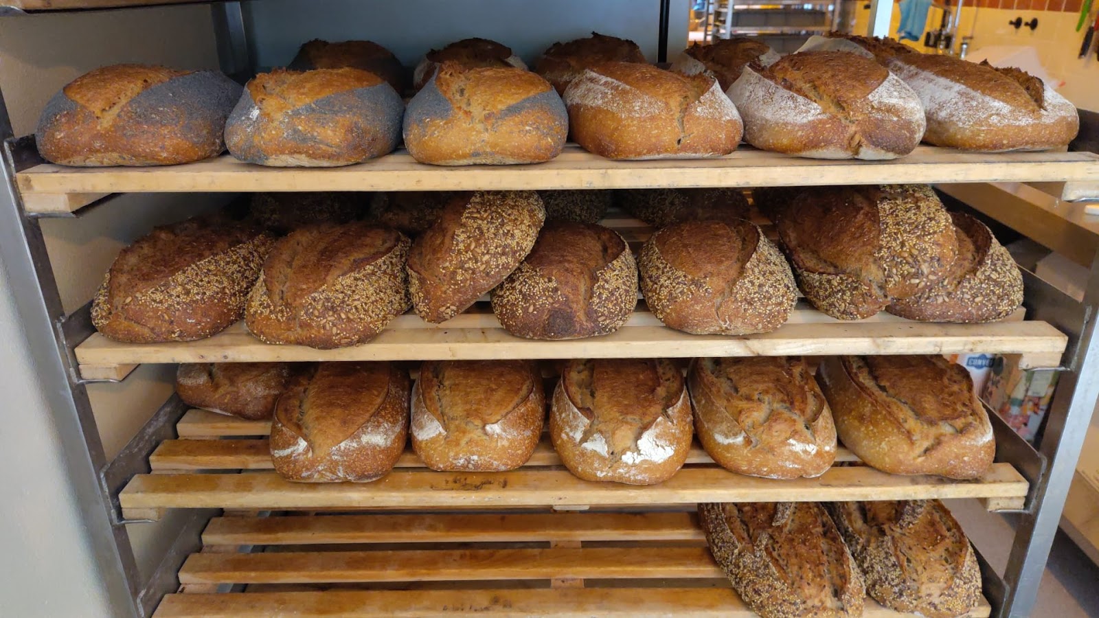 Bread and pastry selection at Bakkerij Kameel